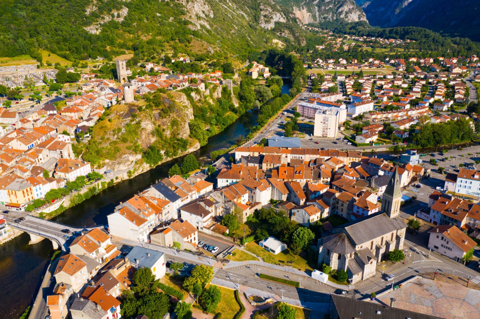 DÉPARTEMENT DE L'ARIÈGE VUE DU CIEL